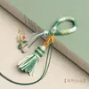 Kit de Accesorios para Llaveros DIY con Adornos Colgantes, Borlas, Colgantes, Borlas de Hilo de Algodón Tejido a Mano Estilo Étnico