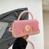 Bolso bandolera pequeño cuadrado portátil estilo francés, personalizado, moderno, sencillo, estilo occidental, color caramelo, estilo coreano, informal, para mujer, 2025