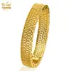 Pulsera de Aleación Chapada en Oro de Venta Caliente Novia de Dubái India Lujo Ligero para Mujer Boda Oro Arena Pulsera Joyería Al por Mayor