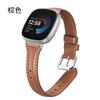 Adequado para Pulseira de Couro para Relógio Fitbit Versa 3, Versa 2 Pequena Cintura Couro Moda Pulseira Versa 4