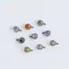 Titanio G23 Zirconia de Tres Garras Bola Implante Grado F136 Aleación de Titanio Rosca Interna Arete Hélice Hélice Labio Joyería para Perforación