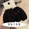 Anel de cabelo corda de cabeça sem costura não machuca o cabelo elástico de cabelo faixa de borracha durável de alta elasticidade corda cor couro preto acessórios de cabeça