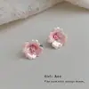 Brincos de Flor de Cerâmica Coloridos Estilo Floresta Super Fada para Mulheres, Brincos Frescos, Doces e Elegantes, Brincos Modernos e de Alta Qualidade