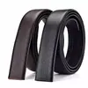Cinturón de Cuero Extendido para Hombre Sin Hebilla, Hebilla Automática de Pin, Correa de Cinturón Hecha de Cuero Genuino de Capa Superior Sin Hebilla