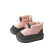 Botas de nieve para niños, zapatos de invierno para bebés y niños pequeños, forrados con vellón, de algodón, para niños y niñas, botas de algodón impermeables.