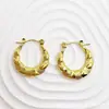 Brinco de Moda Europeu High-End Aço Inoxidável Dourado 18K Temperamento Argola Redonda Versátil Joia Brinco Feminino
