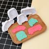 4 Peças Venda Quente Veículo Desenho Animado Geado Biscoito Artificial Molde Diy Ferramenta de Empurrar Estéreo 3D