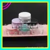 Pote Quadrado para Creme Cosmético 10g Conjunto de Viagem Frasco Quadrado para Creme Facial Frasco para Pó com Glitter 10 Gramas Frasco Reabastecível para Maquiagem