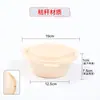 Caixa de Almoço Redonda de Polpa, Caixa de Almoço Descartável, Refeição Leve, Refeição Fitness, Caixa Biodegradável para Salada para Levar, Tigela de Embalagem