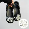 Accesorios para zapatos tipo ballet perforados DIY, accesorios de perlas y pedrería, hebillas de zapato desmontables de alta gama y decoraciones para la superficie del zapato