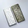 Isqueiro de Querosene Criativo com Flor de Grama Tang em Relevo, Banhado a Prata, com Gravação Dupla Face, Roda de Pederneira de Metal Ultrafina, Modelo Popular