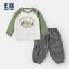 Conjunto de Roupa de Outono para Meninos: Camiseta de Manga Longa e Calça Casual para Crianças, Bebês e Recém-Nascidos. Calça Longa da Moda e Top de Base