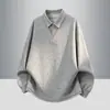 Sudadera de retazos para hombre de otoño, conjunto de dos piezas simulado, jersey retro americano de manga larga, chaqueta superior holgada de moda