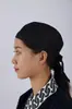 Sombrero de empleado de sushi ramen turbante pirata negro tamaño personalizable logo bordable