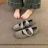 Sapatos Mary Jane retrô de bolinhas estilo coreano com bico quadrado para mulheres, nova coleção outono 2026, sapatilhas rasteirinhas estilo francês, sapatos femininos para o início do outono