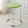 Taburete simple colorido taburete para cambiar zapatos taburete de barra restaurante asiento taburete redondo de varilla de refuerzo alfombra casa silla plegable almacenamiento taburete pequeño alto