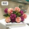 Crisantemo de boda de acuarela de estilo europeo, hortensia de dos colores, decoración de boda, flor artificial, flor de seda, decoración del hogar