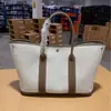 Fio Encantoador Costurado à Mão Lona Impermeável Bolsa de Jardim 36cm Bolsa Tote Grande Capacidade Casual Viagem Bolsa de Mão Bolsa de Mamãe Bolsa Feminina