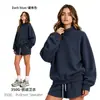 Ropa de Mujer Cai Xiang Dao Superventas Transfronterizo Sudadera Estilo Americano Ins de 350g con Forro Polar y Cuello Semi Alto Color Dopamina