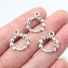 18x16mm 0.54g Plata Antigua Comercio Exterior Aliexpress Más Vendido Colgante Anillo Rama de Olivo