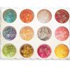 Pó de glitter para unhas, lantejoulas, pó de cristal esculpido de 12 cores, pó de pérola de papel de concha, cinco estrelas, pêssego, coração, flor seca, pó de laser