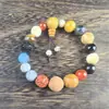 Pulsera de Semillas de Bodhi Multi-Preciosas para Hombres y Mujeres, Pulsera de Cuentas de Oración Budista Estilo Vintage