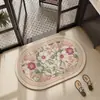 Gabinete de baño estilo americano, felpudo absorbente de puerta de tierra de diatomeas, tapete de piso antideslizante de secado rápido, tapete para entrada de inodoro, alfombra