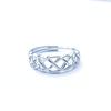 Anillo de apertura de acero de titanio antiguo de gran venta que no se desvanece, diseño de nicho para amantes del anillo de acero inoxidable, joyería al por mayor