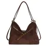 Nova Bolsa Transversal de Ombro Mochila Bolsa de Mão Versátil Multifuncional Retro de Camurça High-End para Outono/Inverno Chic
