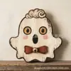 Adorno de Bandeja de Escritorio de Madera Halloween Retro Americano Fantasma Gato Negro Calabaza Búho Decoración de Ventana del Hogar