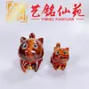 Linda Figura de Gato de Madera Tallada en Madera de Alcanfor, por Yi Ming Xian Yuan