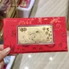 Sobre Rojo Banco de Oro 10Mg Oro Puro 999 Día del Padre Feliz Cumpleaños Souvenir de Oro Billete Conmemorativo