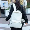 Mochila de Color Puro Tendencia Callejera Estilo Coreano Bolsa de Cosméticos de Viaje Portátil que Reduce la Carga Mochila de Ocio al Aire Libre Estilo Pareja