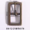 Diámetro interior 8 mm Hebilla japonesa barril cuadrado chapado en oro barril chapado color plomo hebilla colgante pistola dibujo fábrica directa sandalias hebilla de zapato