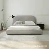 Estilo Creme Francês Algodão Linho Cama de Casal Italiana Luxo Leve Cama Retrô Quarto Principal Cama de Tecido 1,8m Cama de Tecido Pequeno Apartamento