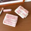 Bolsa de Maquillaje de Lana de Cordero Bolsa de Almacenamiento para Artículos Pequeños de Viaje Bolsa de Maquillaje de Felpa