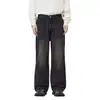 Calça Jeans Reta Vintage Estilo Americano para Homens, Calça Larga Dad Tendência Primavera Retro Emagrecimento Solta