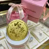 Ornamento Grande em Forma de Moeda de Ouro Puro 999 com Design de Coração "Mãe, Eu Te Amo" 520, Presente de Dia dos Namorados, Ornamento de Ouro, Presente de Dia das Mães