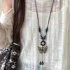 Collar de Mariposa Estilo Bohemio para Mujer, Nueva Cadena Larga para Suéter Estilo Chino Retro Étnico, Accesorio de Cuello de Alta Gama