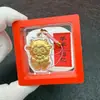 Colgante de cordero mini de oro puro 999, cadena para teléfono móvil flor de dinero, llavero de oro, colgante de hilo rojo, regalo promocional