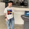 Camiseta de algodón de manga corta para niños y bebés, estilo coreano, holgada, de moda, para verano de 2024, para hombres y mujeres