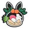 Nova Decoração Plana de Ovo de Páscoa Lembrança Acessórios DIY Coelho de Desenho Animado Patch de Borracha Macia PVC