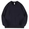 Nuevo Jersey de Color Sólido con Cuello Redondo de Manga Larga Casual para Primavera y Otoño, El Más Fácil de Combinar, Sudadera sin Capucha, Top Interior Casual Holgado