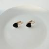 Pendientes Europeos y Americanos Transfronterizos Estilo Japonés y Coreano Diseño de Nicho Forma de Corazón Pequeño con Acabado de Alta Gama, Regalo para el Día de San Valentín