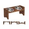 Comedero de Madera Personalizado para Mascotas Soporte para Cuencos de Gato y Perro Protección Cervical Cuenco de Comida para Mascotas Bebedero para Perros Soporte para Cuenco de Gato