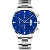 Venta Directa de Fábrica Calendario Transfronterizo Reloj con Correa de Acero Reloj de Cuarzo Falso para Hombre con Tres Ojos Reloj para Hombre Venta al por Mayor de Comercio Exterior