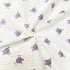 Crepé de algodón de doble capa estampado Corea del Sur crepé estampado de osos primavera y verano gasa de algodón bebé pantalones pijamas a prueba de mosquitos
