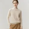 Suéter de Cachemira Baicaierong Otoño/Invierno 2026 para Mujer con Cuello Semi Alto, Diseño Versátil, Tejido de Lana