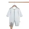 Macacão de Bebê Manga Longa Verão Fino Roupas com Ar Condicionado Pijama Roupas para Recém-Nascidos Macacão de Bebê Respirável Verão