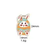 [Huevo de Pascua] conejo Pascua serie de dibujos animados huevo aleación de zinc accesorios collar adornos para llaves